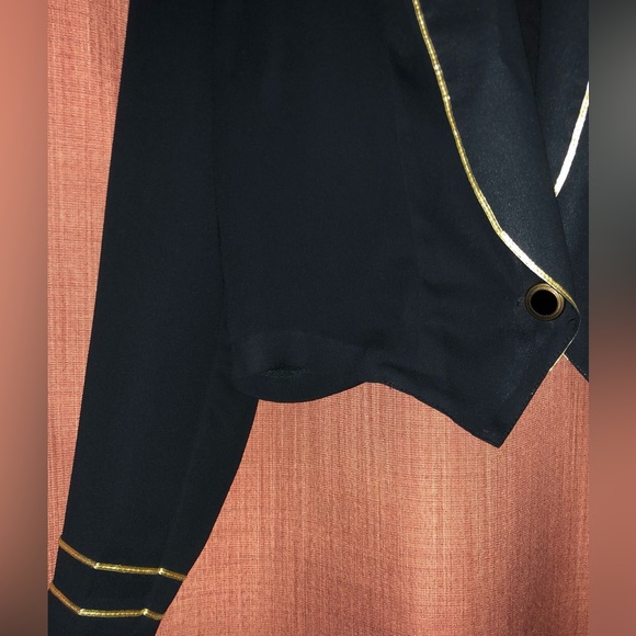 Vintage* sheer black waist cut blazer with gold detailing from Marnie! - Picture 3 of 4